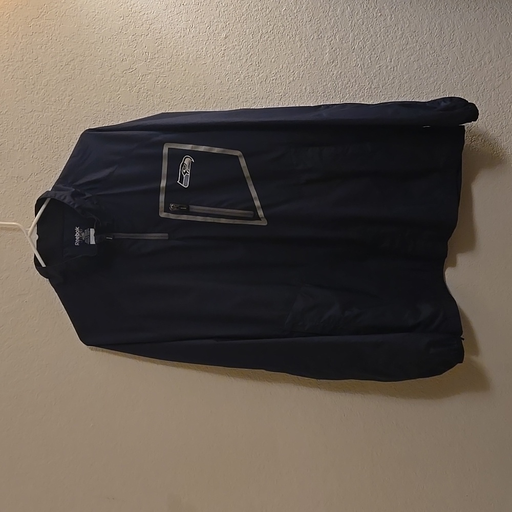 NFL Seattle Seahawks Reebok 1/4-zip - Navy - Large